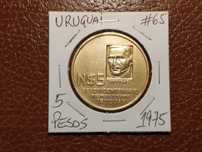 Uruguai - moeda de 5 pesos de 1975 (comemorativa)