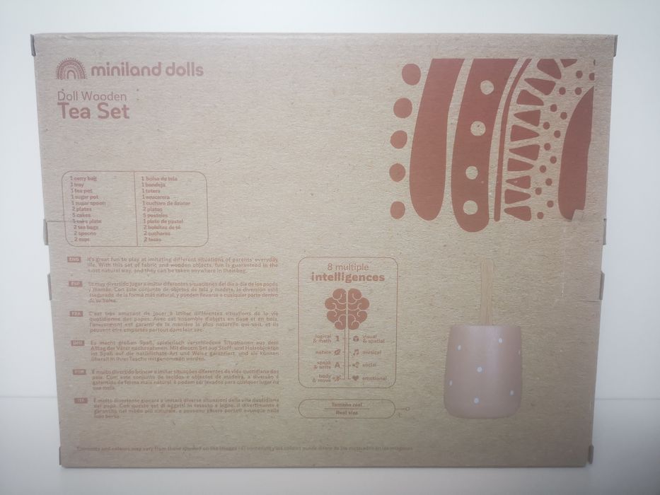 Drewniany zestaw do herbaty z ciasteczkami Miniland