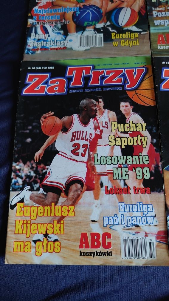 Za trzy Magazyn Przyjaciół koszykówki 1998 4 numery