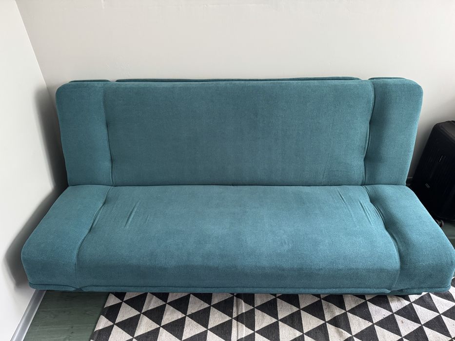 Wersalka rozkładana turkusowa sofa kanapa