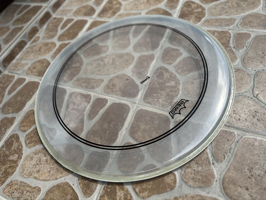 ++ REMO Powerstroke 3 Clear 22" + Evans EQ Patch - Naciąg PERKUSJA ++