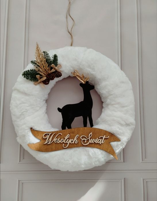 Wianek na drzwi wieniec Boże Narodzenie święta