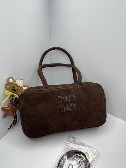 РОЗПРОДАЖ ‼️Сумка Miu miu міу люксової якості шоколадного кольору