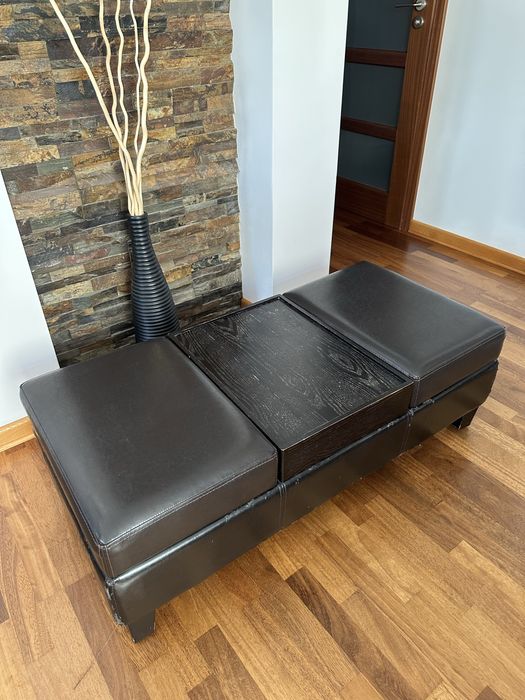 Stolik kawowy z podnóżkiem i miejsce do przechowywania