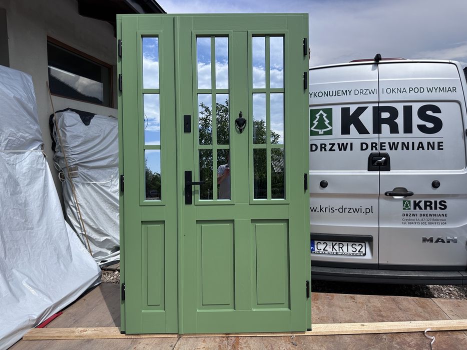 Drzwi Drewniane dwuskrzydłowe 141x235 Cała Polska nietypowe