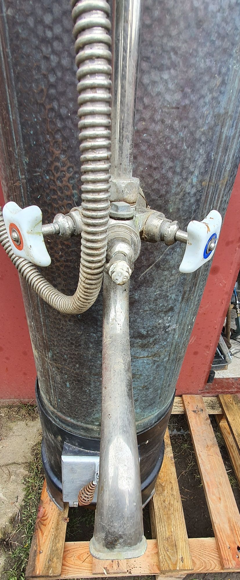 Antyk podgrzewacz wody boiler miedziany