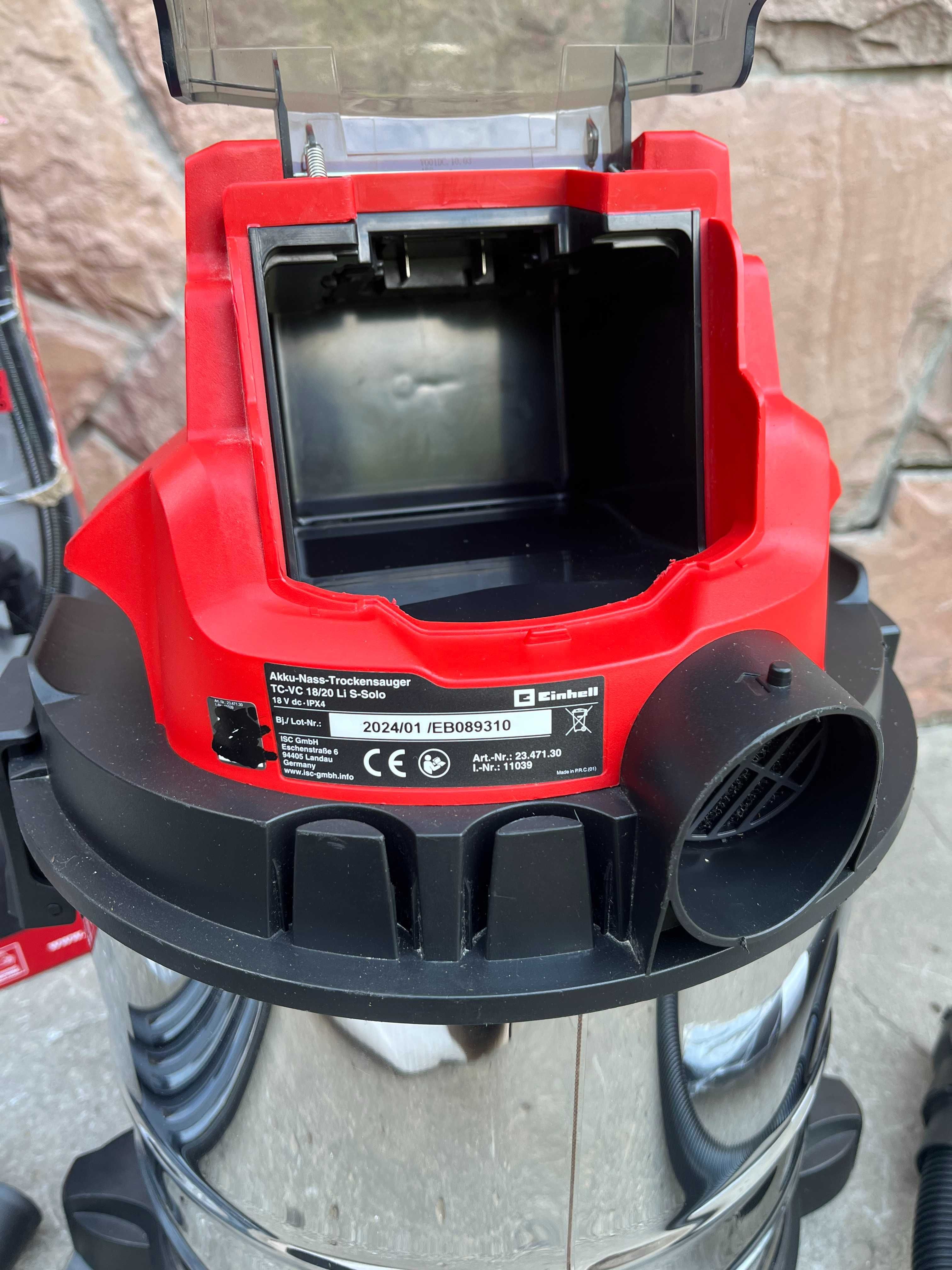 Пилесос аккумуляторний Einhell TC-VC18/20 Li S-без аку і зарядки