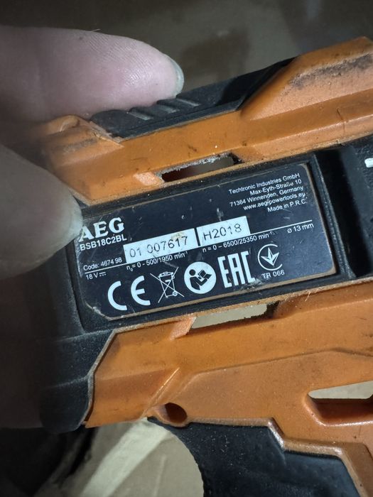 Wiertarko wkretarka aeg bsb18c2bl - uszkodzony sprzet