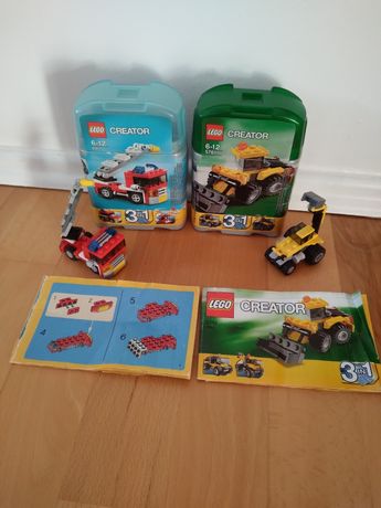 Lego creator 6911- mały wóz strażacki i 5761-mała koparka