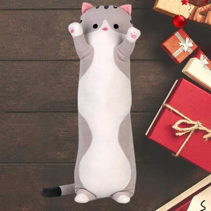 Długi kotek maskotka długa kot pluszak poduszka 50cm