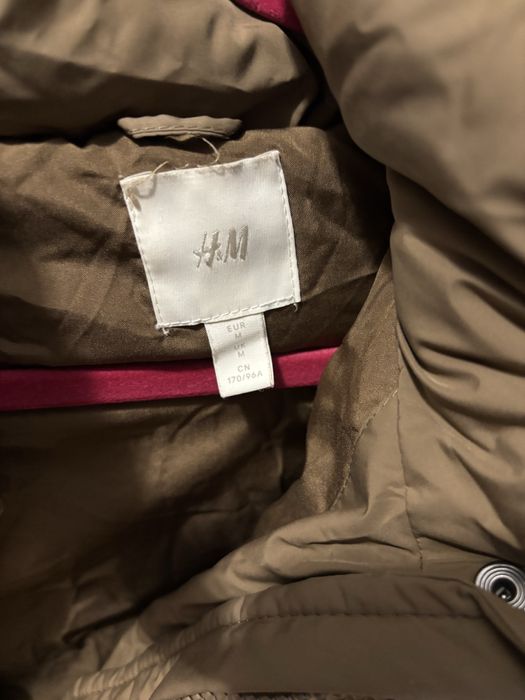 Puchowy płaszcz kurtka H&M r. M