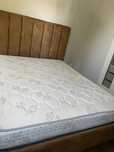 Cama casal veludo camel