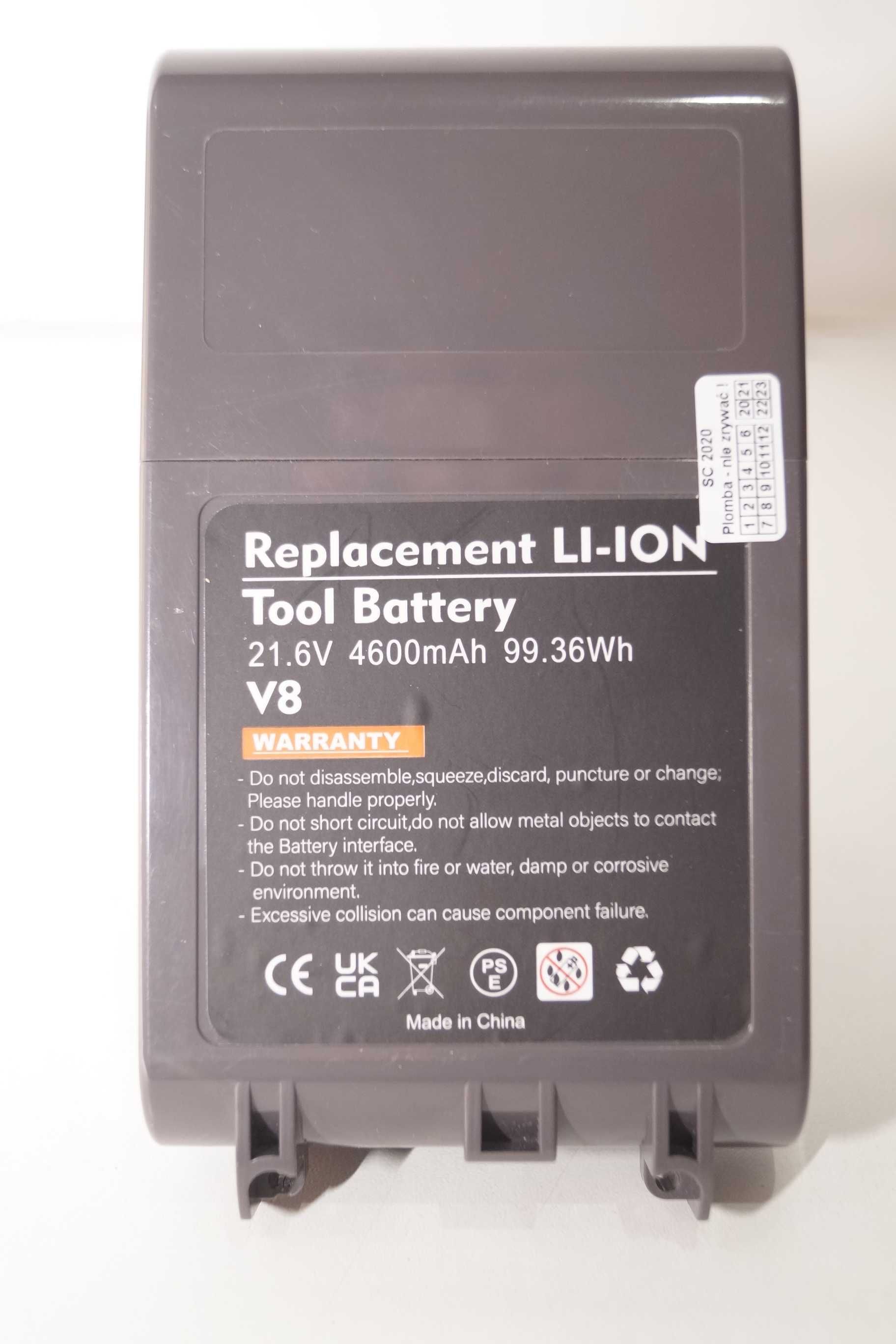 1103 Bateria akumulator li-ion 21.6V 4600MAH do DYSON V8 SV10 zamienna