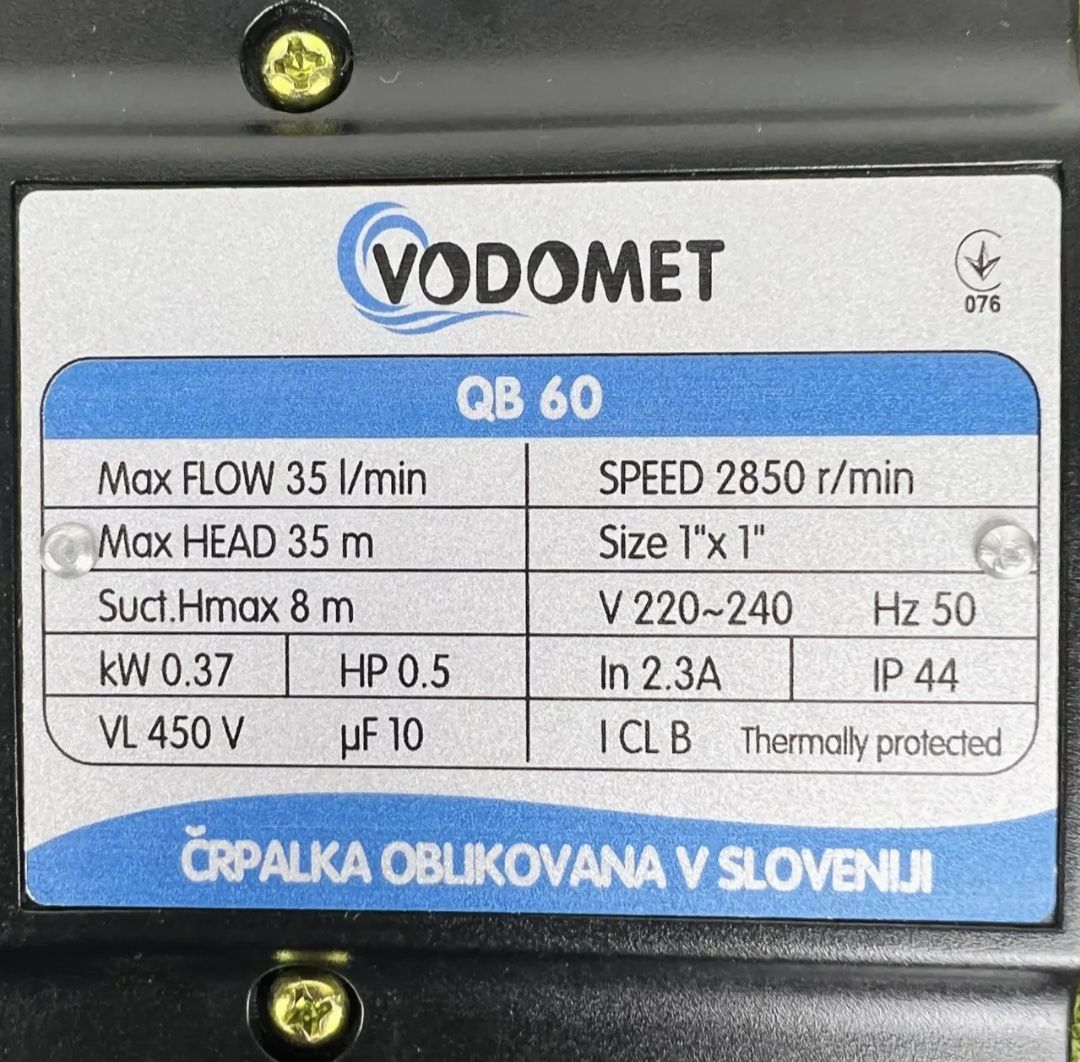 Vodomet OB60 поверхневий насос Словенія