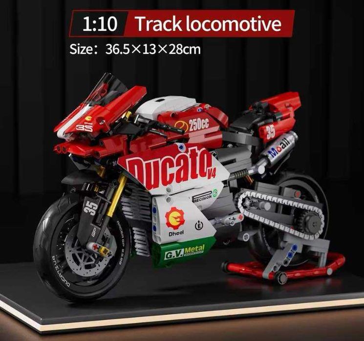 Klocki wzór LEGO Ducati Panigale V4 Motocykl Prezent Wyścigowy Hit