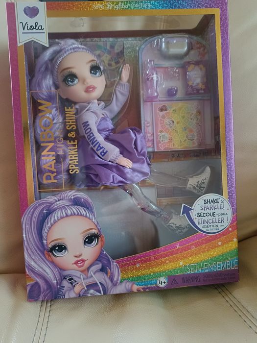 RAINBOW HIGH Sparkle & Shine Fashion lalka - Viola fioletowa nowa