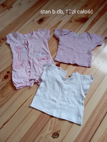 Bluzki koszulki rampersy dla dziewczynki 62