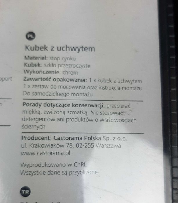 Kubek łazienkowy z uchwytem Cooke&Lewis