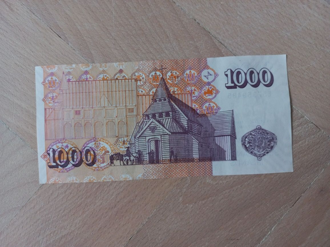 Banknot Islandia 1000 koron