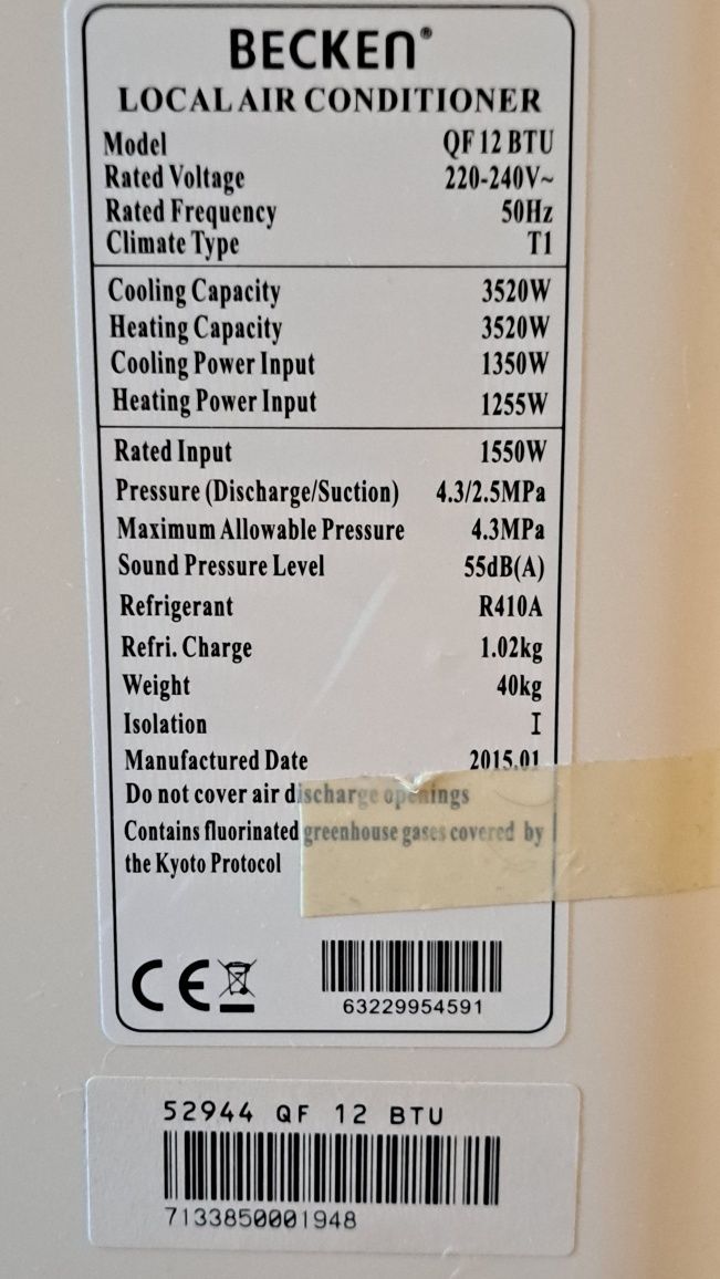 Ar condicionado portátil becken