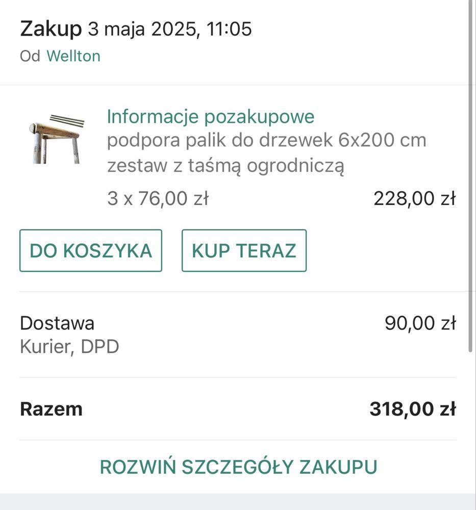 Palik, podpora do drzew 3 sztuki