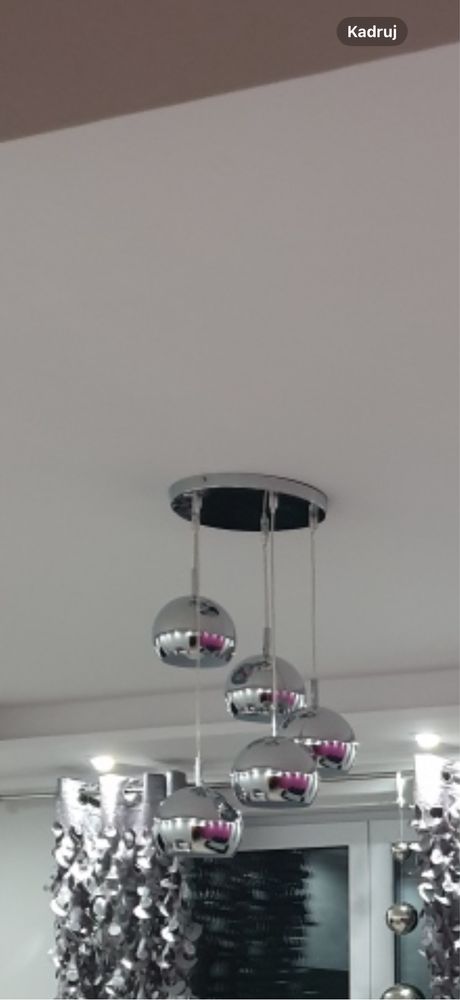 Lampa glamour srebrna