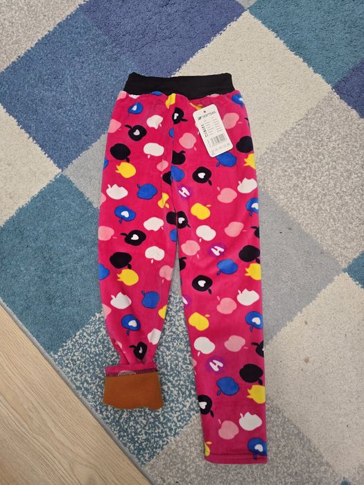 Spodnie legginsy welurowe ocieplane 110-116