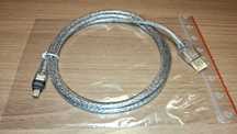 Kabel USB-A / USB Mini-B 5-pin (przezroczysty, ekranowany)