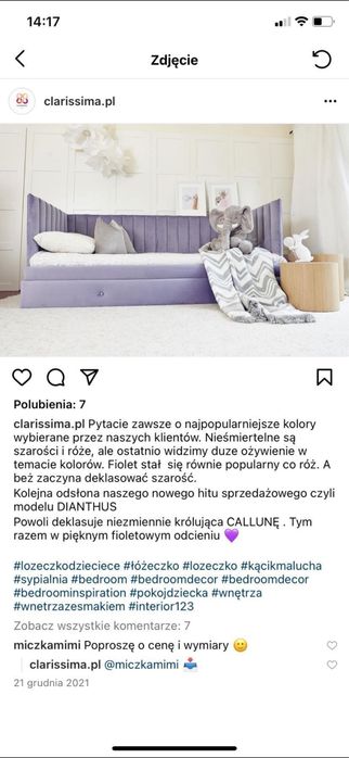 Tapicerowane lozko