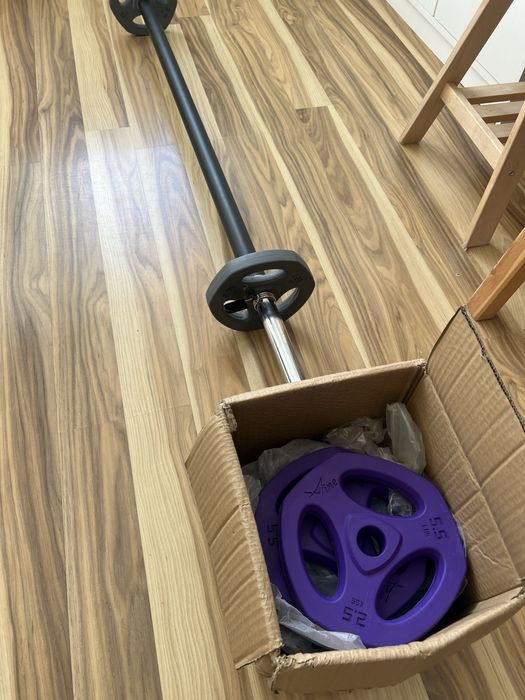 Sztanga z obciazeniem zestaw 20 kg