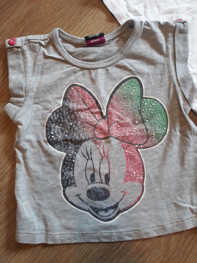 Bluzki na krótki rękaw myszka minnie 80/86