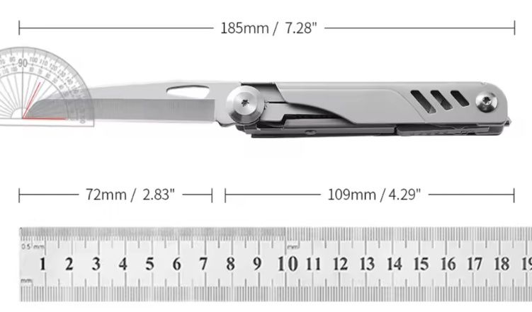 Multitool EDC, nóż, nożyczki itp.