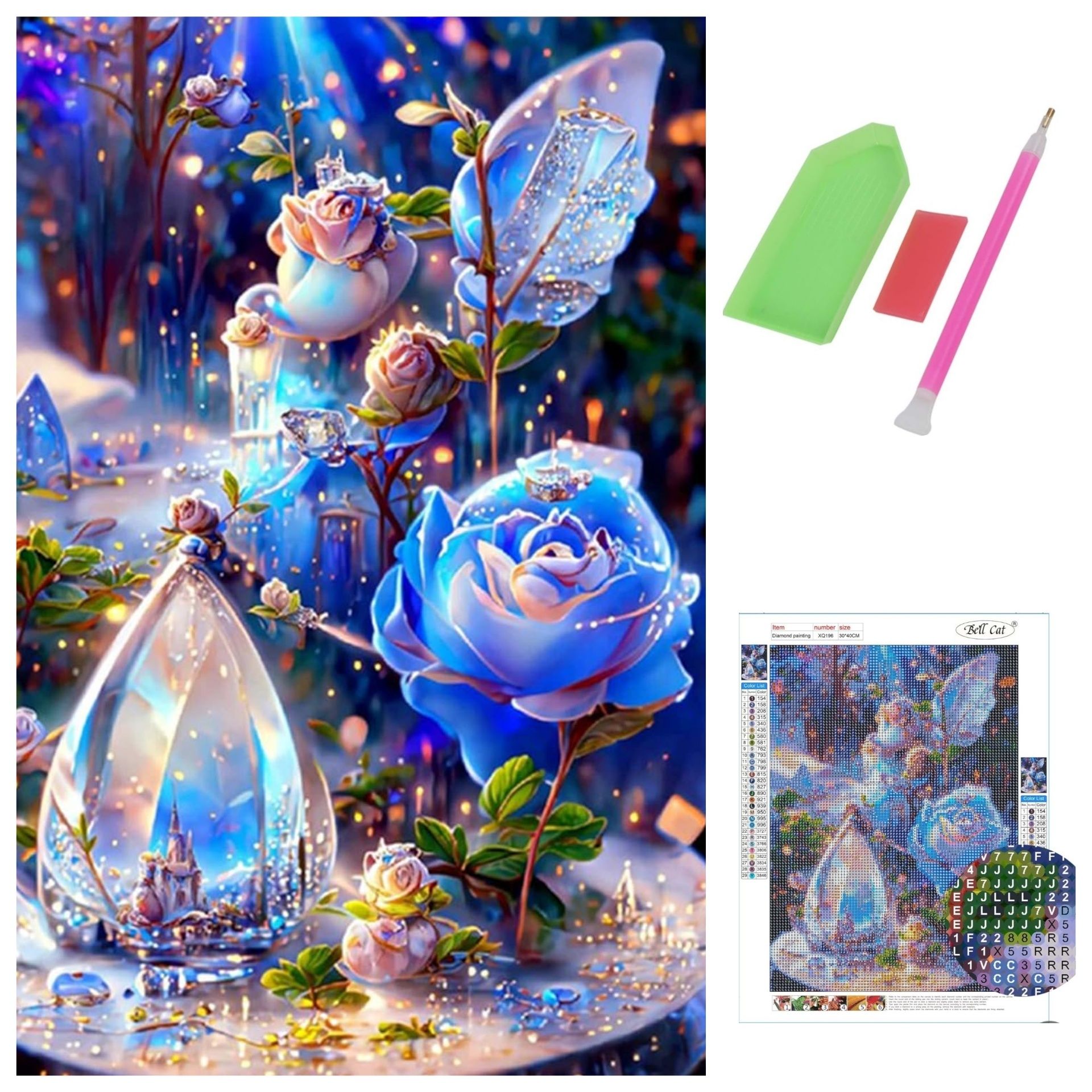 Haft Diamentowy Mozaika Diamenciki Do Przyklejania Rose Flower Róża