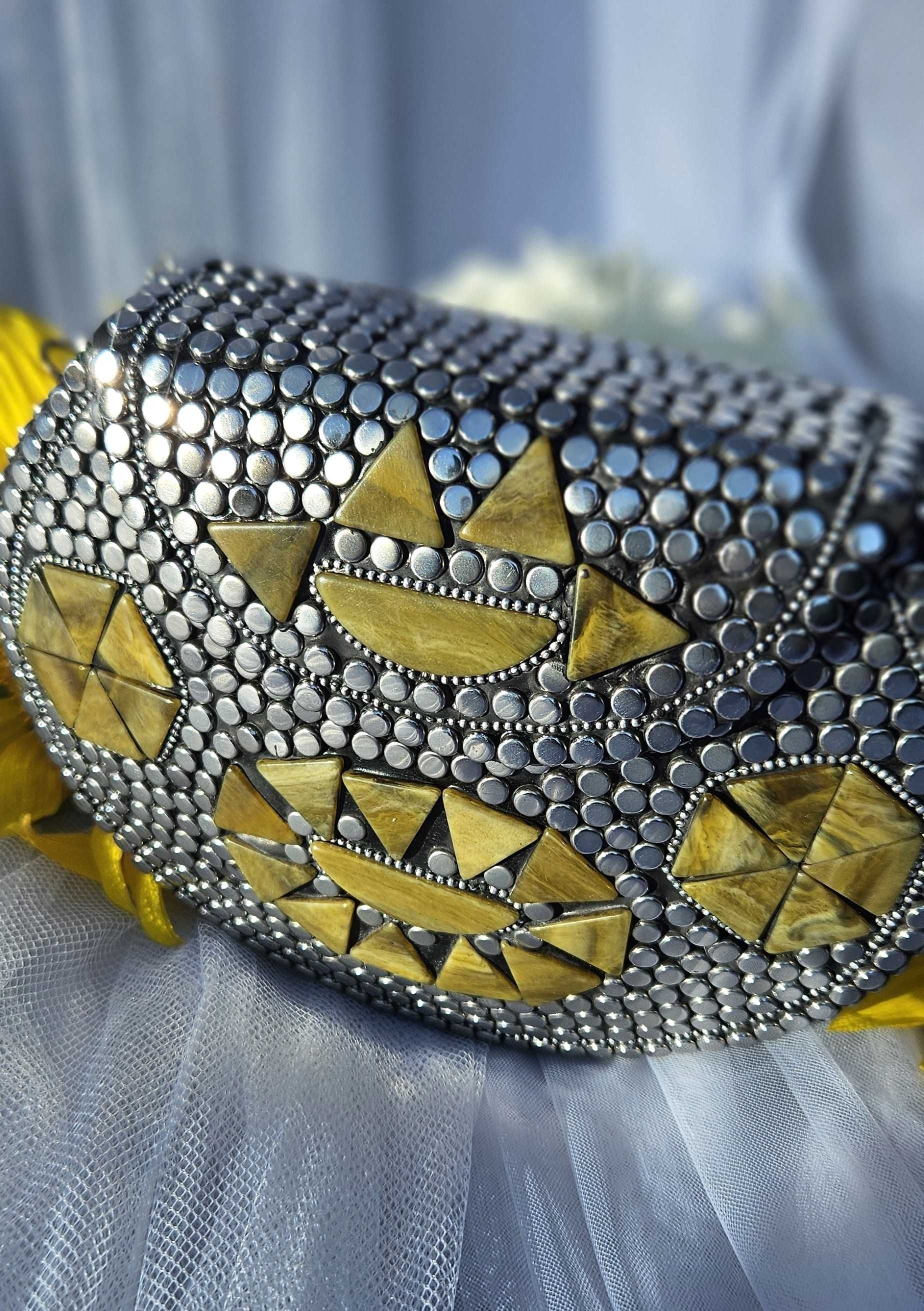 Torebka orientalna boho bohemian kopertówka metalowa retro mozaika