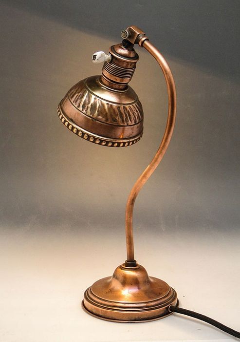 Lampa na biurko miedź rewelacyjny unikat