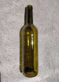 Butelka zielona na wino lub handmade świecznik wazon dekoracja ozdoba