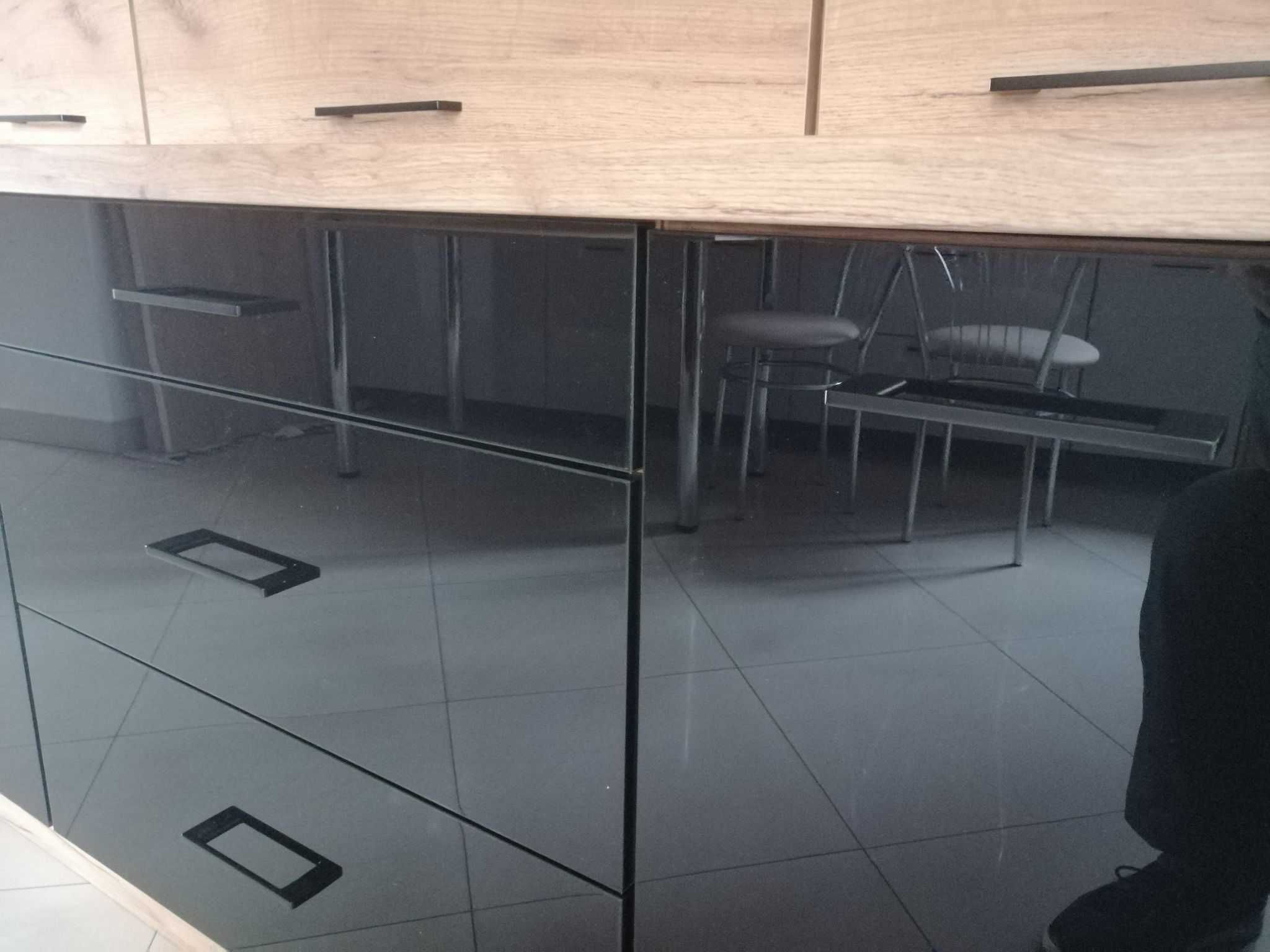 Meble zestaw kuchenne połysk zmontowane, cichy domyk, projekt gratis.