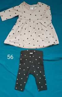 Ubranka dla dziewczynki r. 56-74 - 35 sztuk głównie H&M