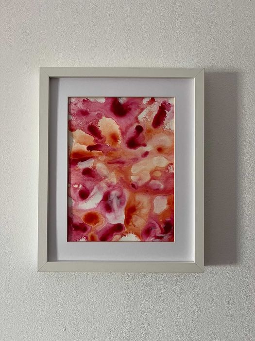 Pintura abstrata em acrílico