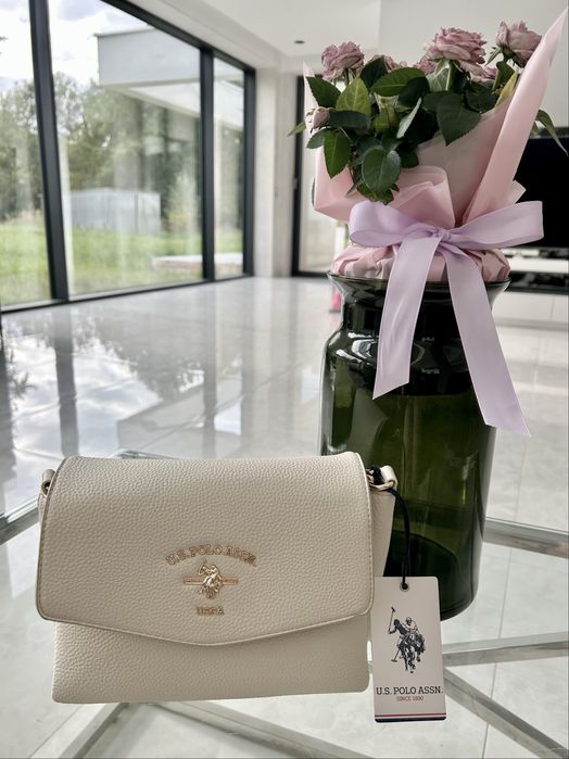 Torebka U.S. Polo Assn beżowa listonoszka