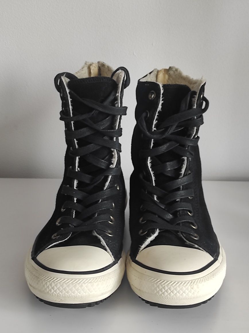 Converse CT Hi-Rise trampki ocieplane ze skóry naturalnej