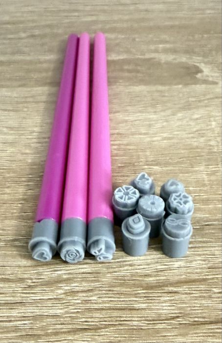 Nail Art Stamp 3x Pen Stemple do paznokci Manicure z 9 wzorami