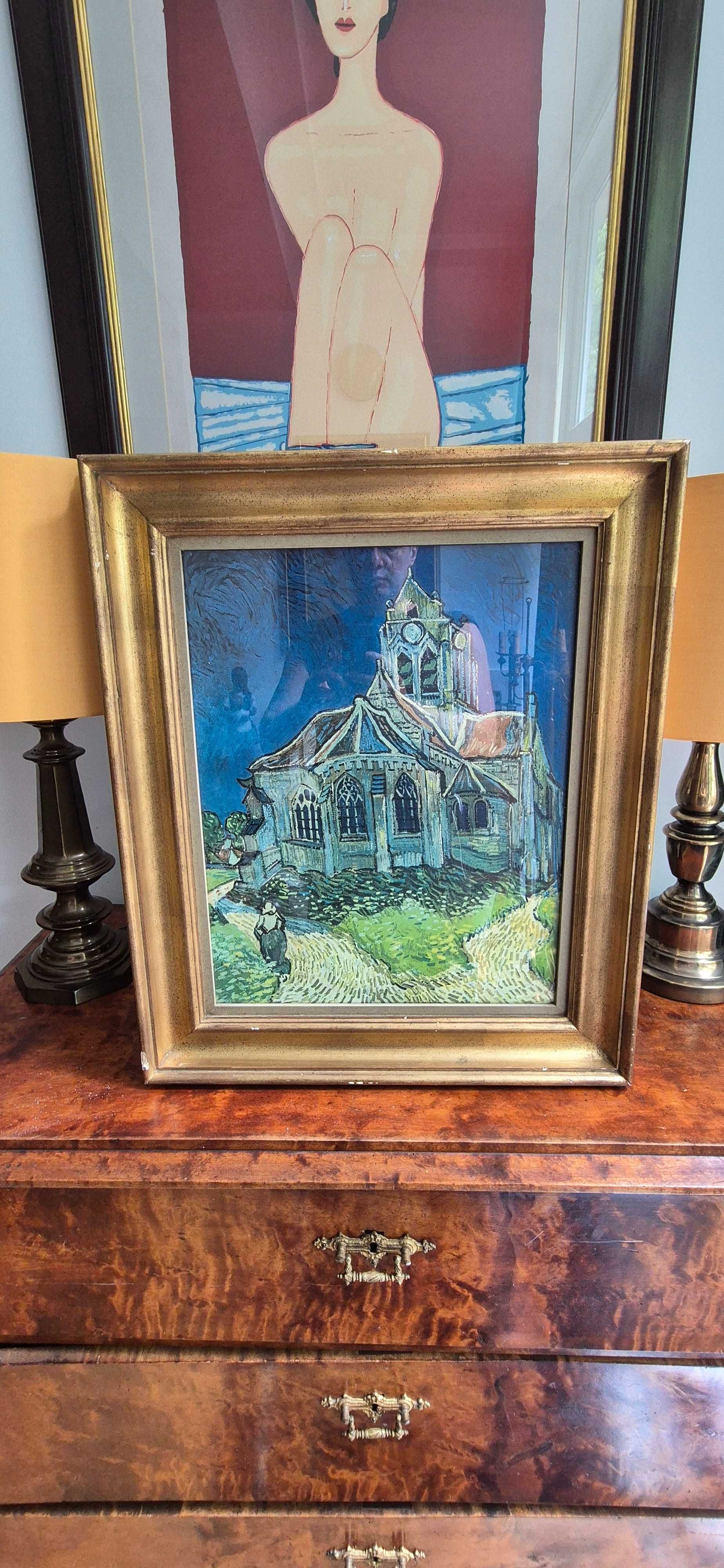 reprodukcja obrazu "Kościół w Auvers” Vincenta van Gogha dekor glamour