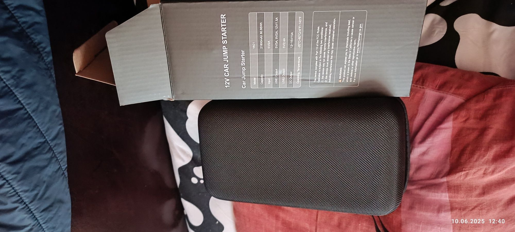 Power Bank jump starter 12 V Yaber Auto 4000A pojemność 21800ah