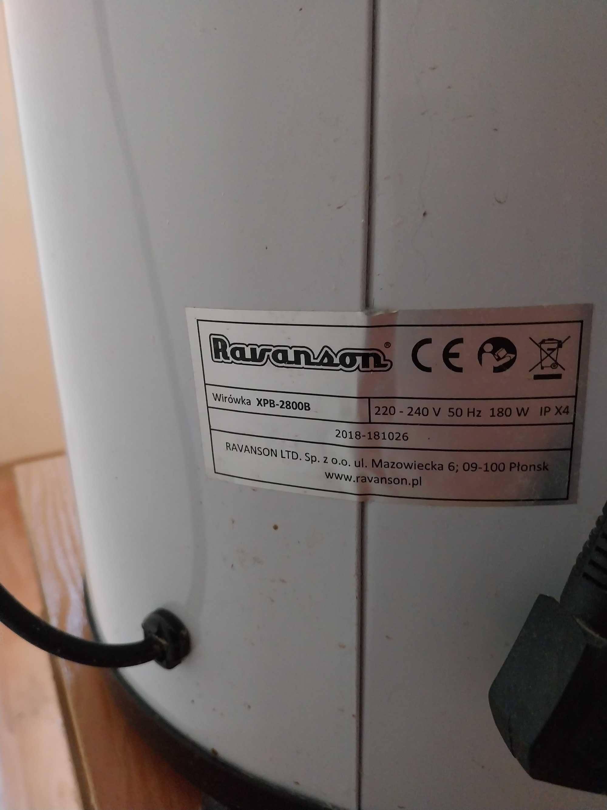 Wirówka RAVANSON XPB2800-B 6 kg
