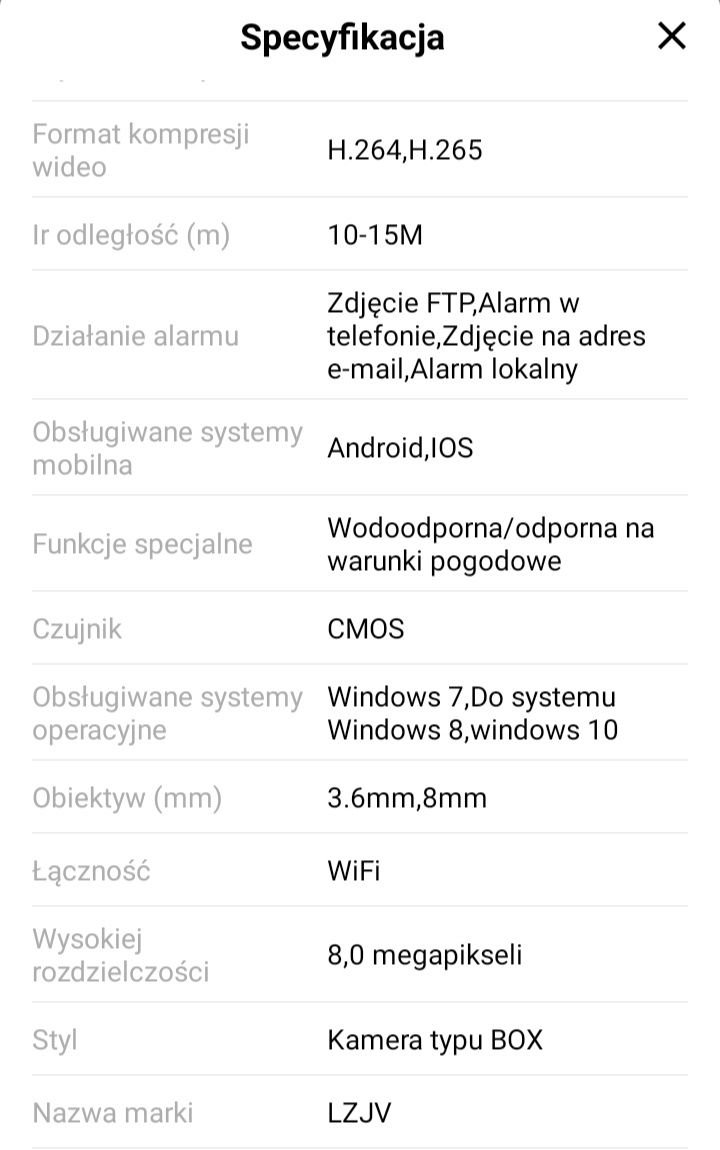 Zewnętrzna obrotowa podwójna kamera IP WIFI 8MP 8X 2,4/5 Ghz + 64gb