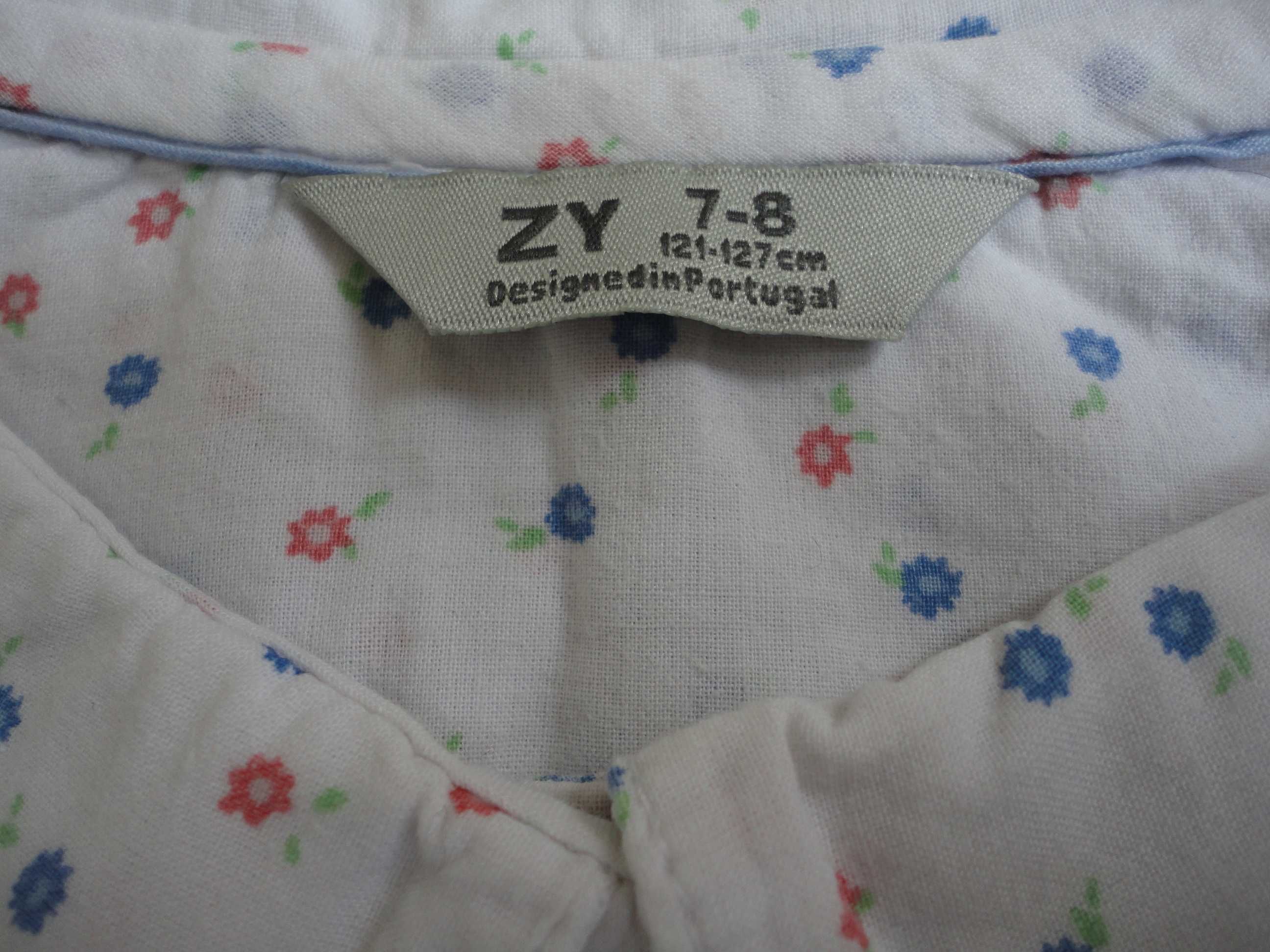 Tam.7/8A - Calção BENETTON + Blusa ZIPPY