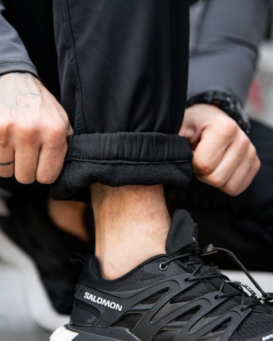 Чоловічі осінь карго штани софтшел lion Чорний