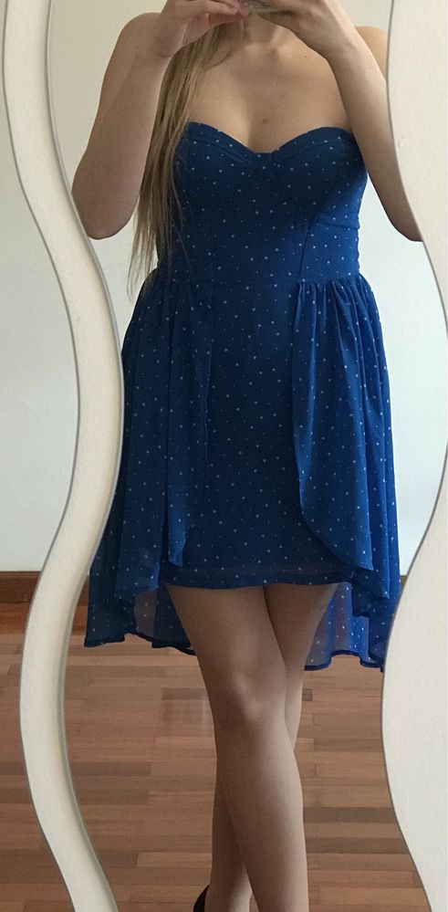 Vestido azul cai cai NOVO