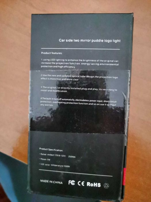 Projetor led  espelho mustang